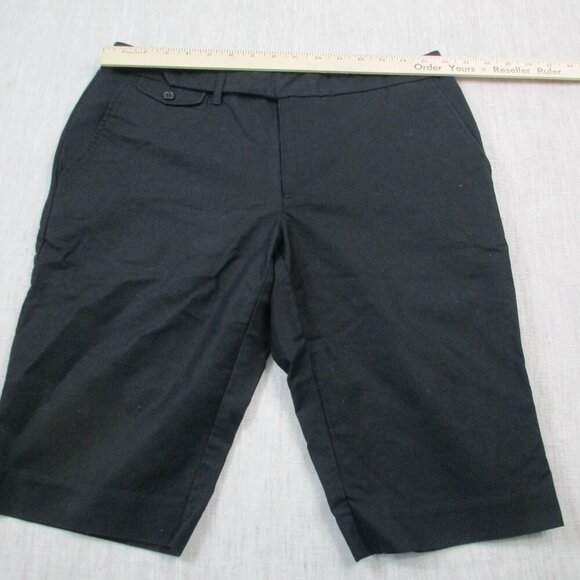 Ralph Lauren Golf Chino Shorts Womens 8 Black Performance Mid Rise Regular Fit - Picture 4 of 7
